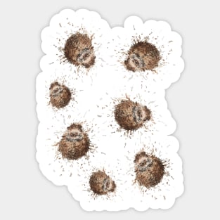 Fuzzy Hedgehog print Sticker